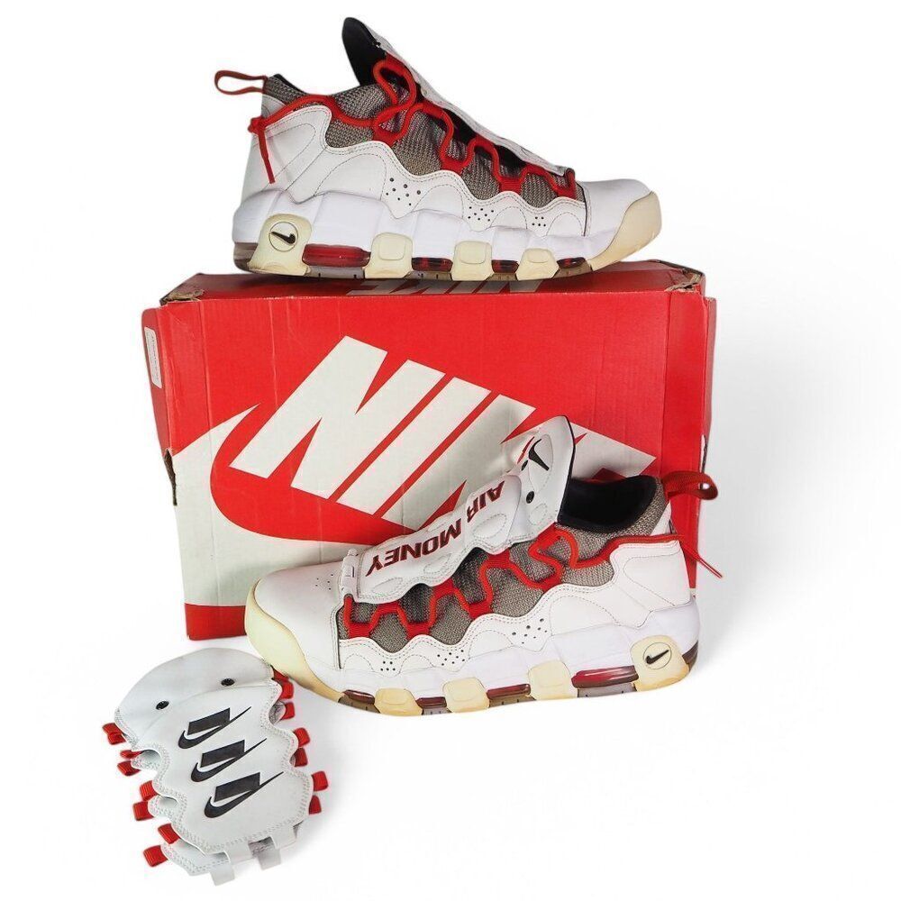 Nike Air More Money Uptempo Habanero Red Lifestyle Sneakers BV2520-100 Men's 9.5